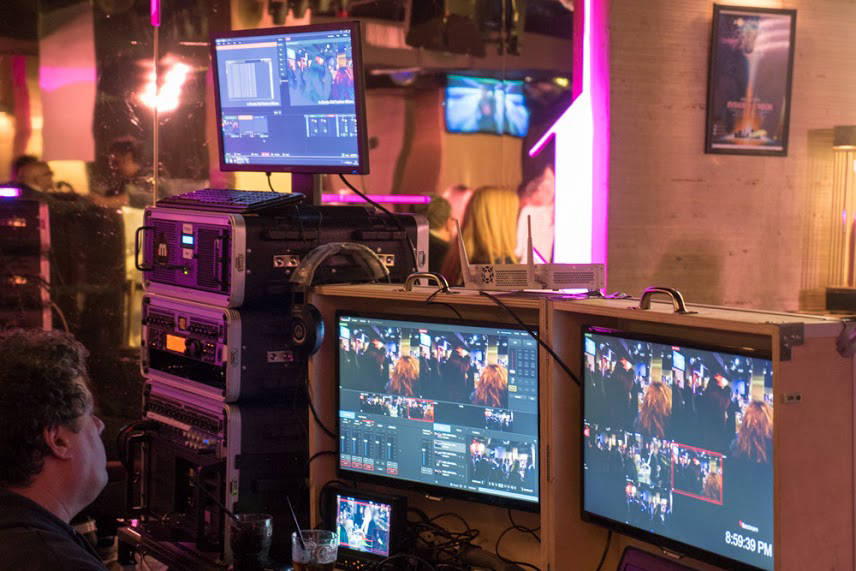 produzione di dirette streaming in azione